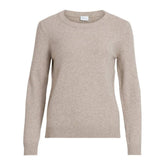 Vila Clothes Beige Viscose Sweater -   -  Vila Clothes.